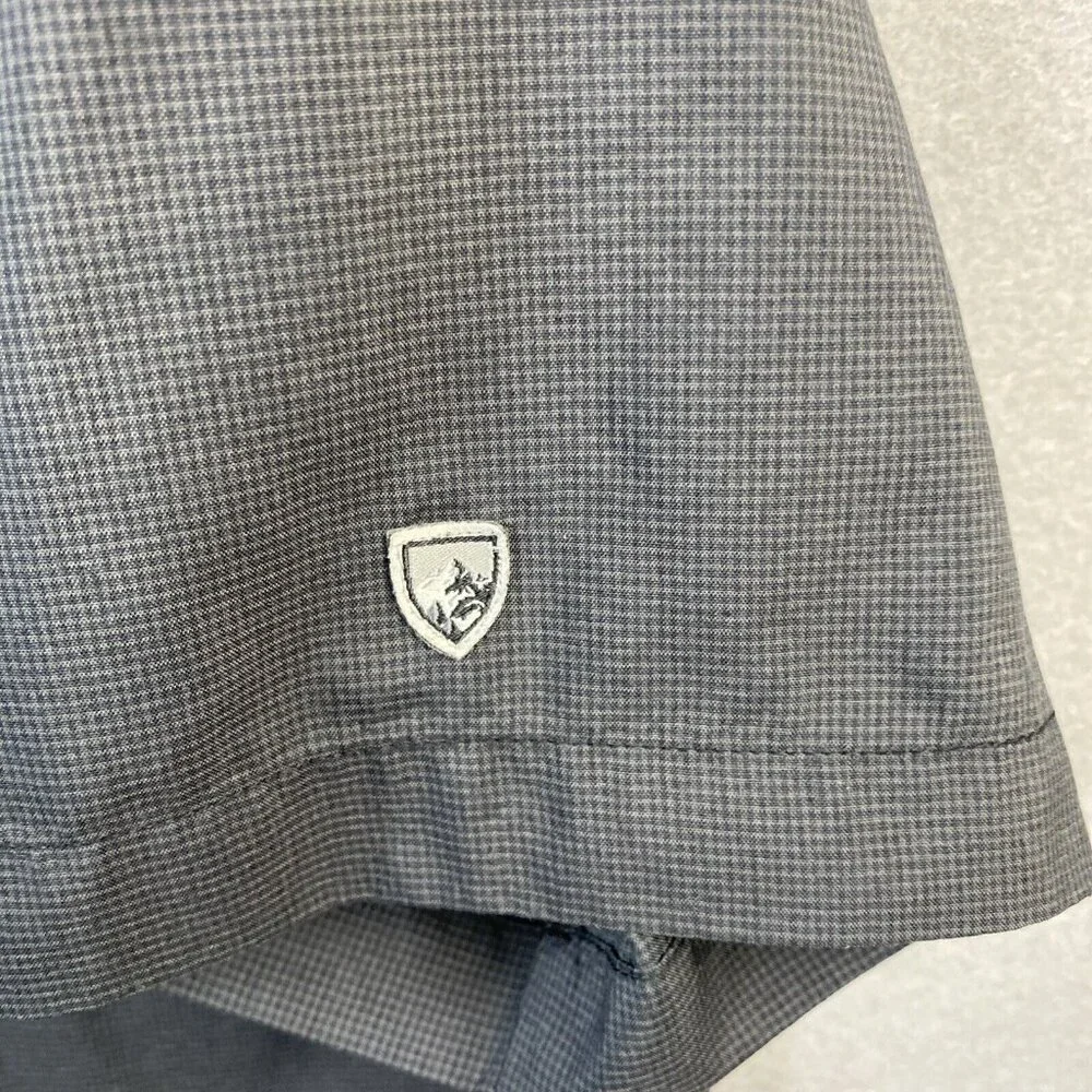 Kuhl Snap Close Shirt Womens Small Grey Short Sleeve Pockets Small Run In Fabric - Picture 9 of 12